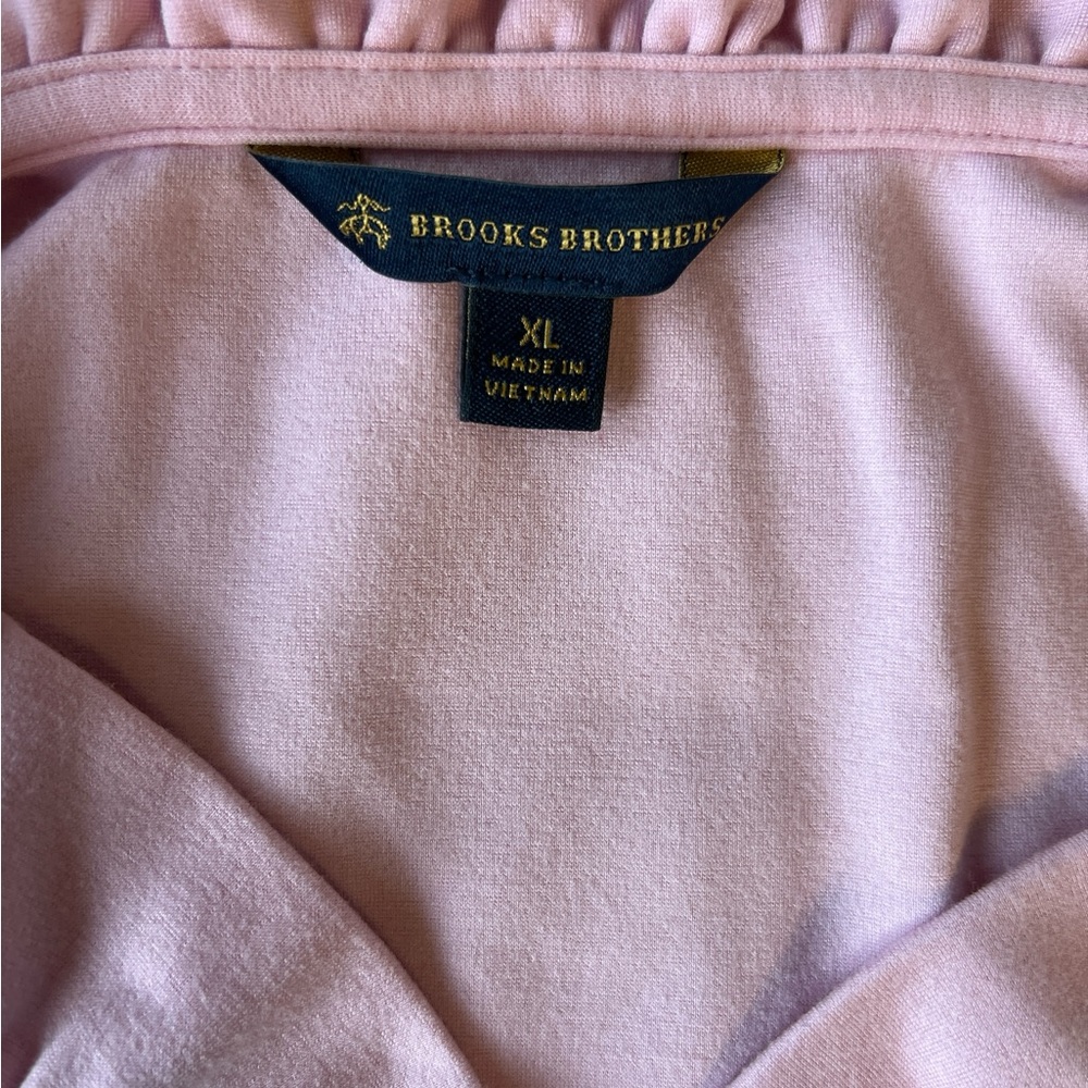Brooks Brother’s Women's Pink Ruffled V-Neck Long Sleeve Top Size XL - Picture 3 of 6